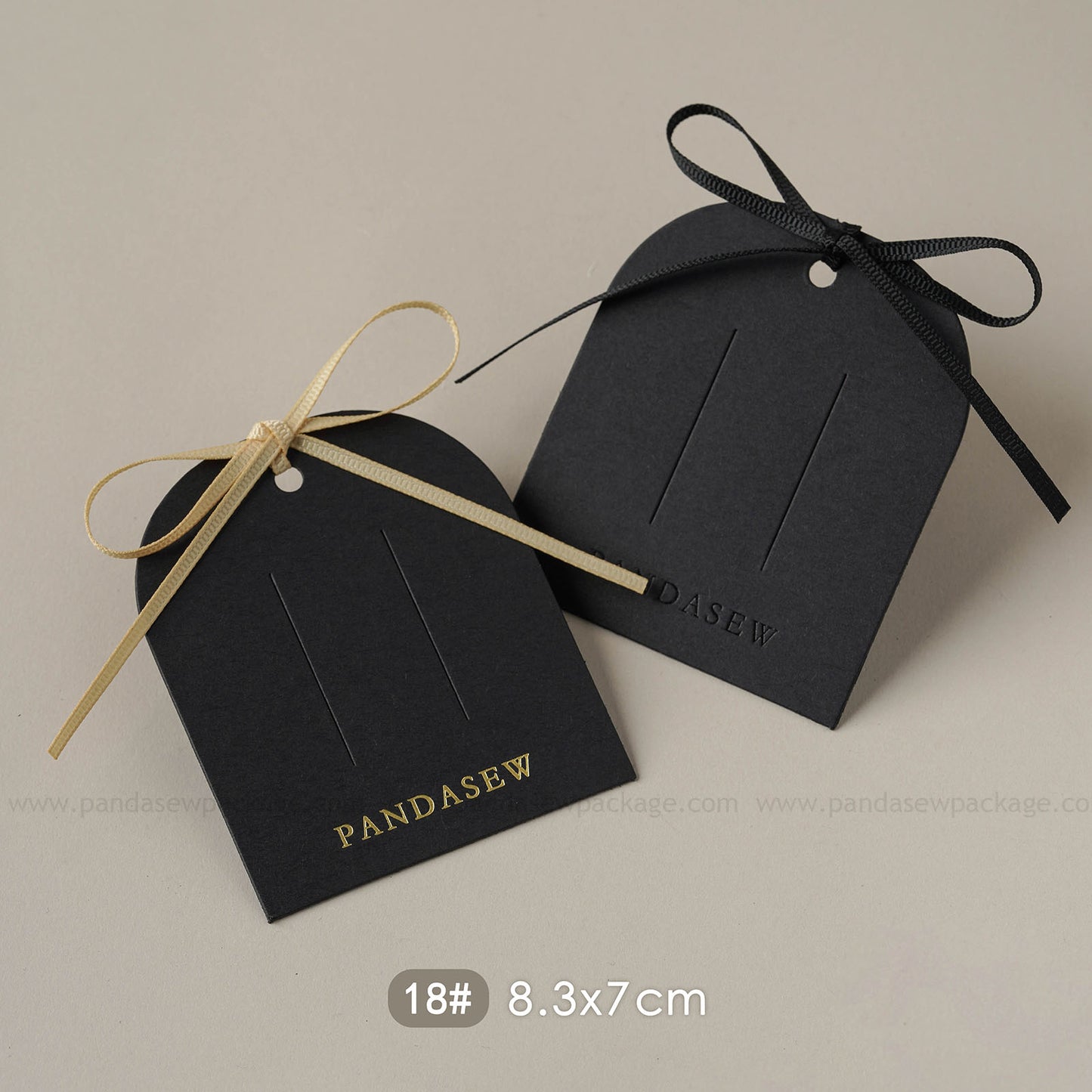 black hairpin cards deboss gold logo