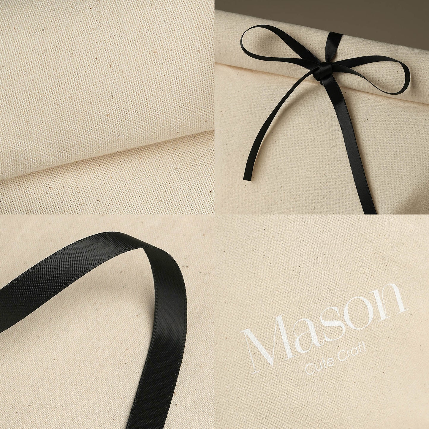 50pcs Thick Cotton Envelope Dust Bags Custom Logo Butterfly - tied Drawstring eco - friendly Bag for Jewelry, Handbag, gift, toys & Clothes THI-101
