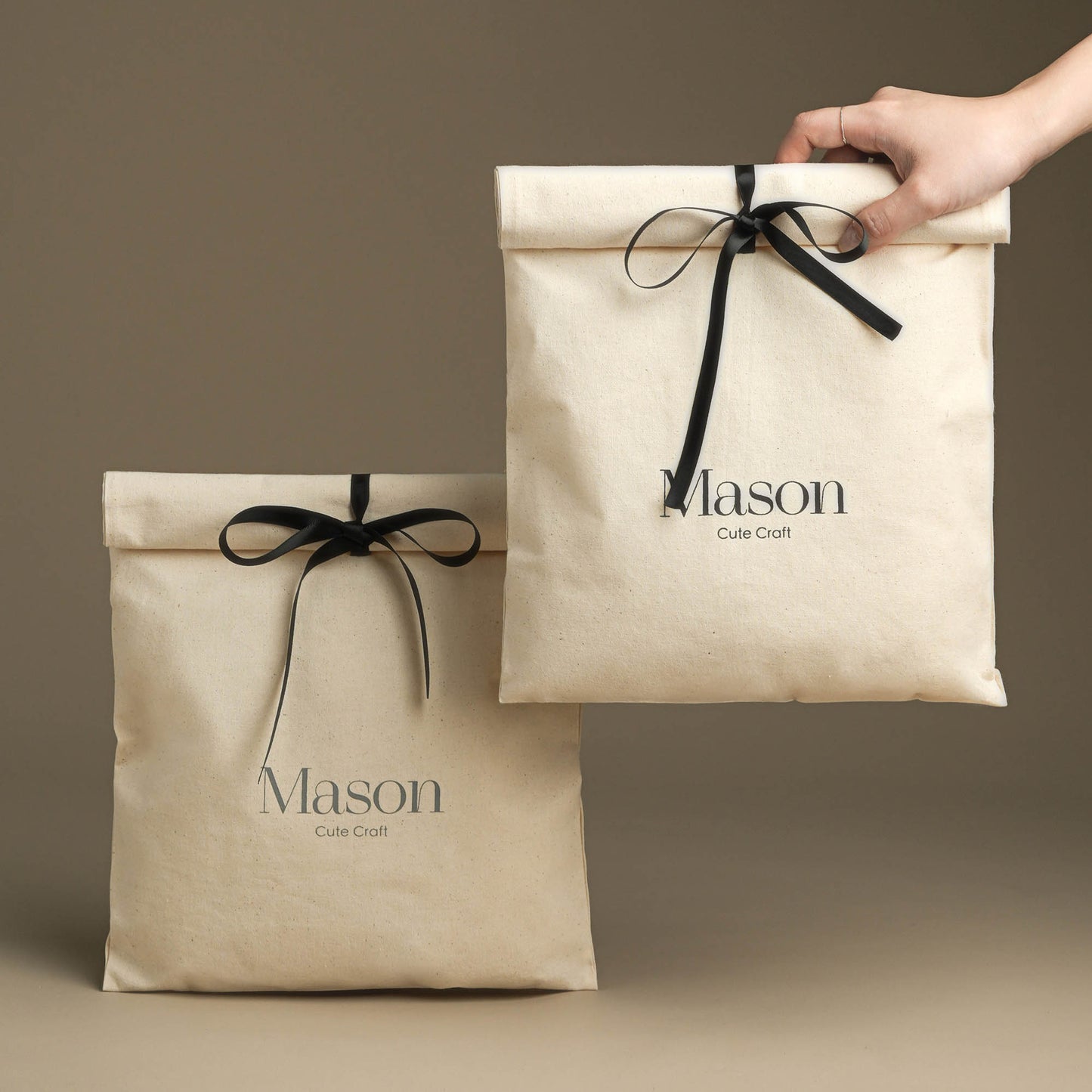 50pcs Thick Cotton Envelope Dust Bags Custom Logo Butterfly - tied Drawstring eco - friendly Bag for Jewelry, Handbag, gift, toys & Clothes THI-101