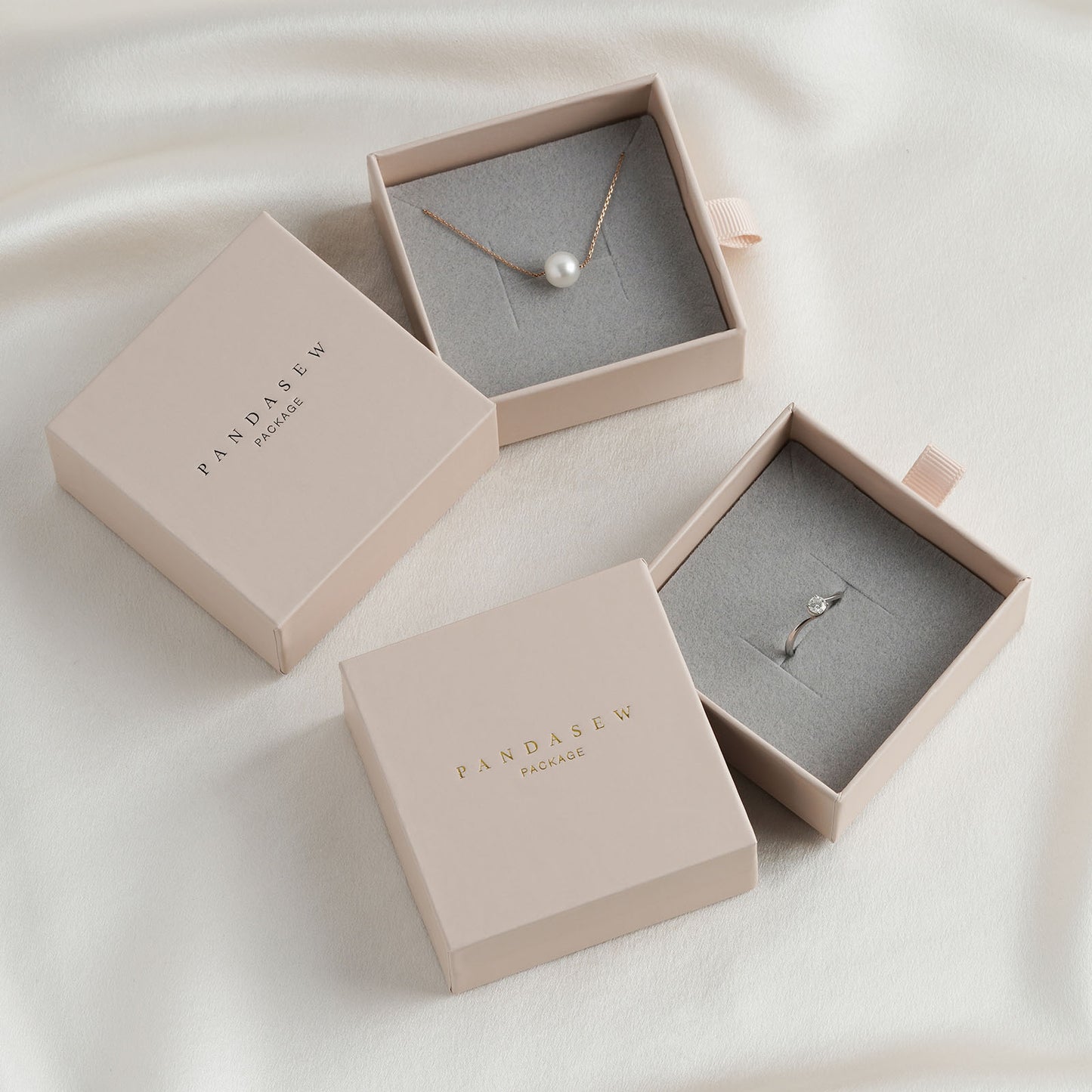 Drawer Box Ring Box Cardboard Jewelry Boxes deboss logo FreeShipping