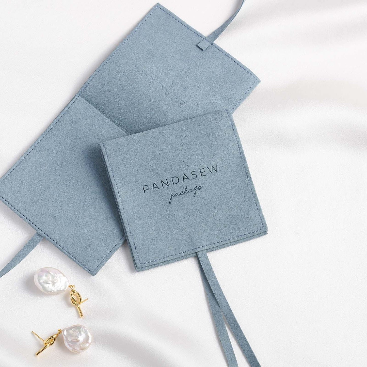 Pandasew Custom Logo 50PCS Microfiber Flap Envelope Jewelry Pouch Bag MCR-125.