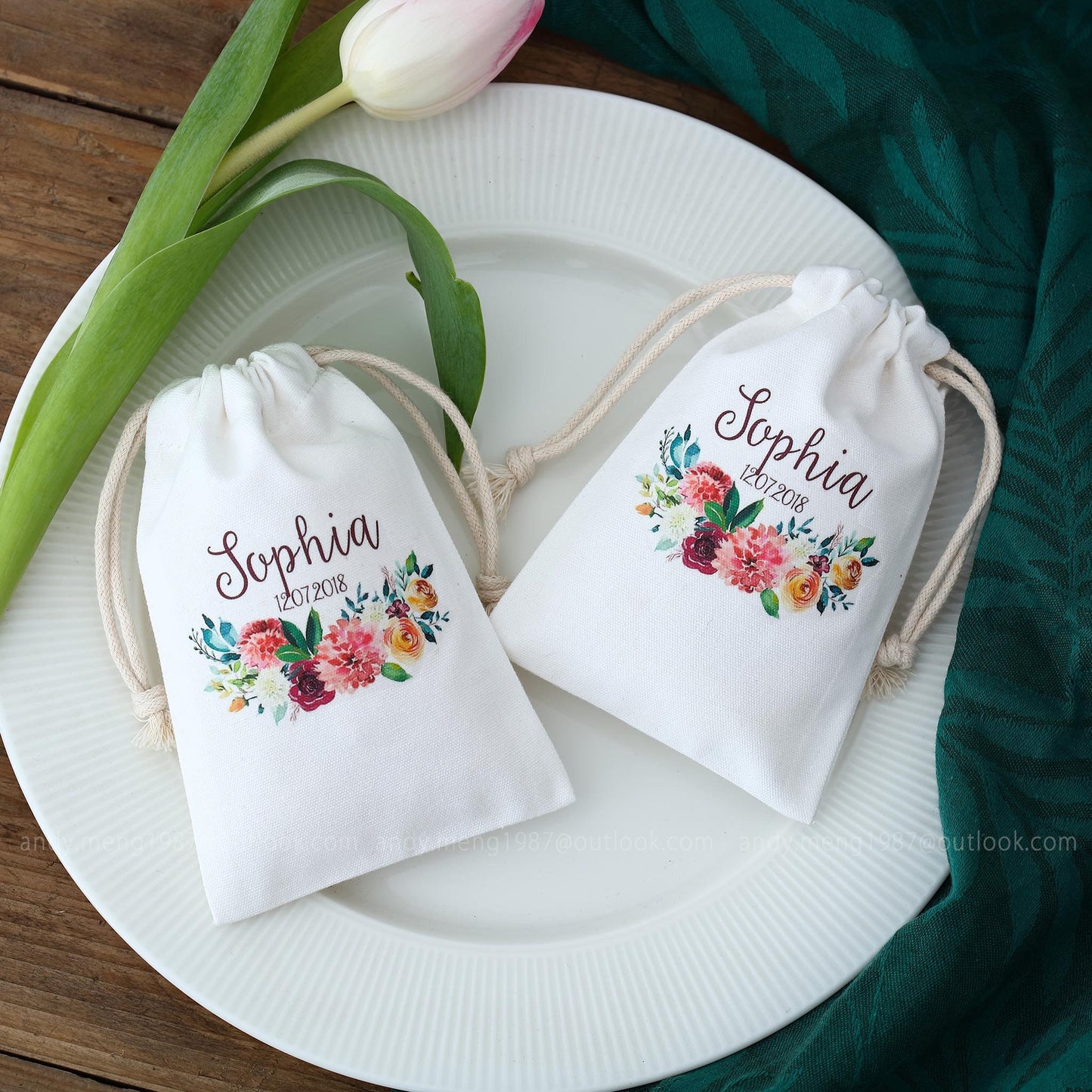generic top cotton rope drawstring cotton canvas bag