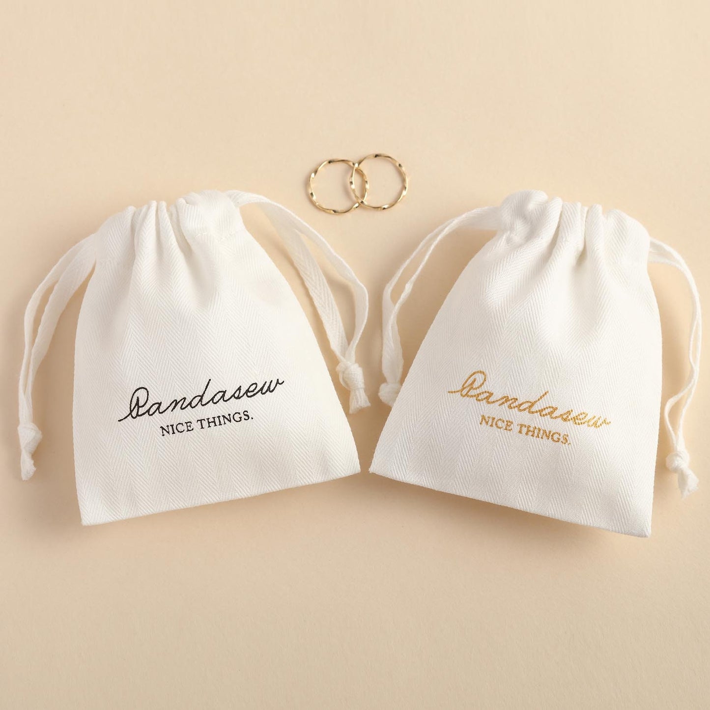 branding logo cotton jewelry bag