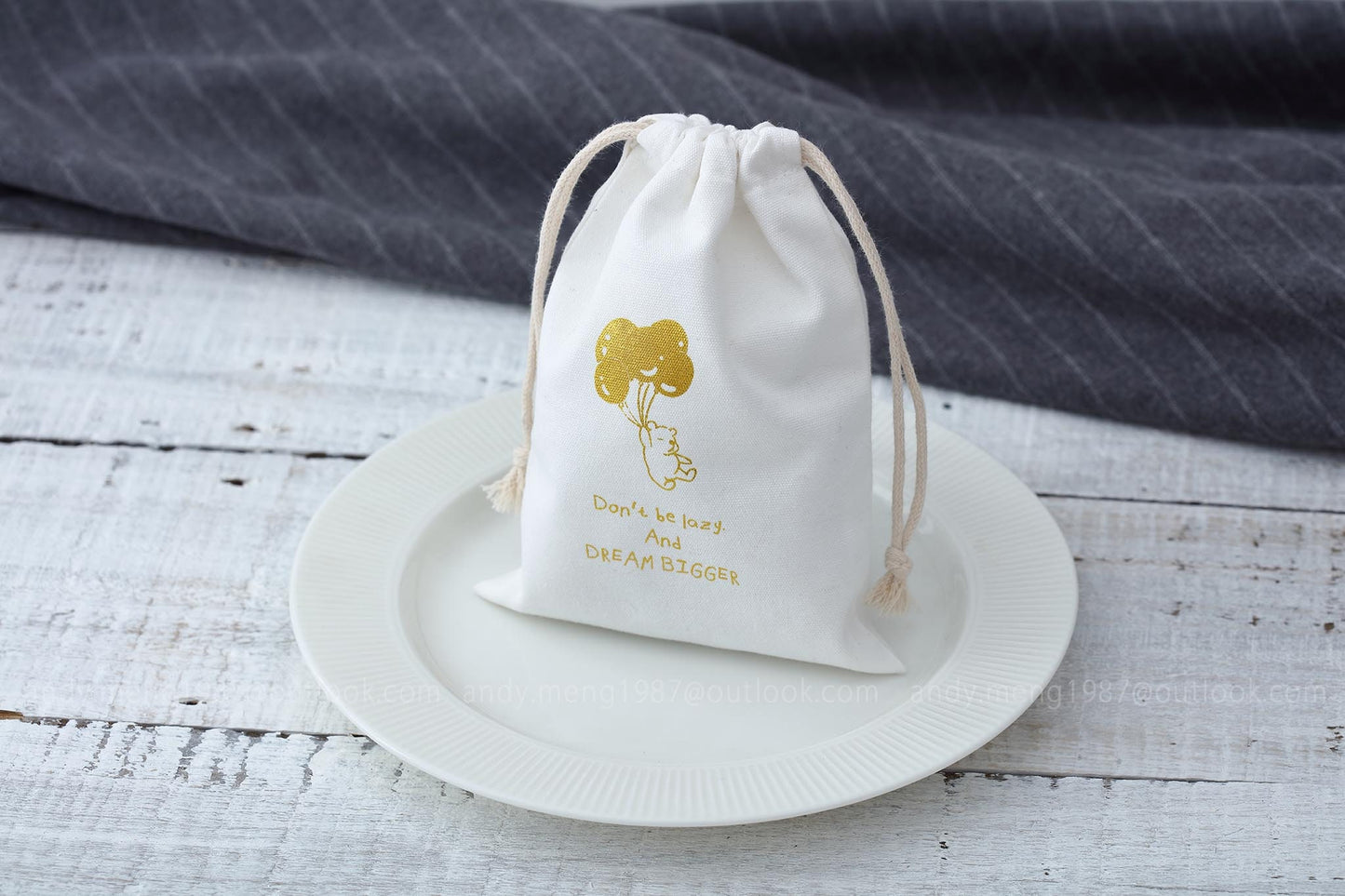 custom size cotton canvas packaging bag