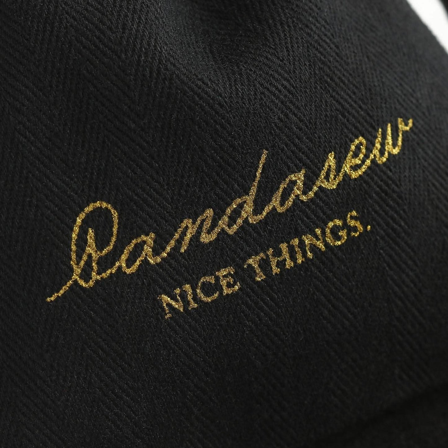 Pandasew Custom Logo 50pcs Herringbone Twill Cotton Jewelry Pouches