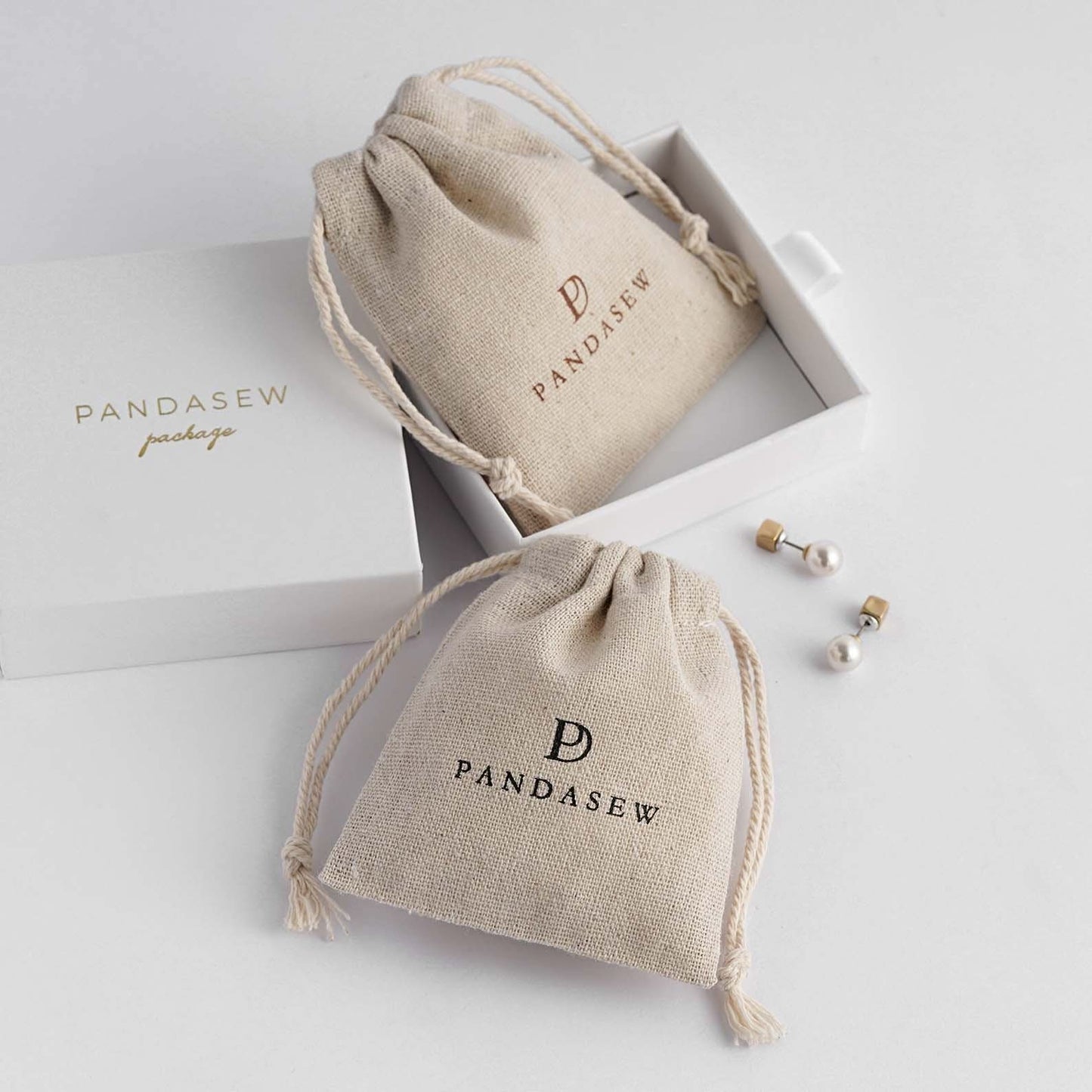 Personalized jewelry drawstring bag