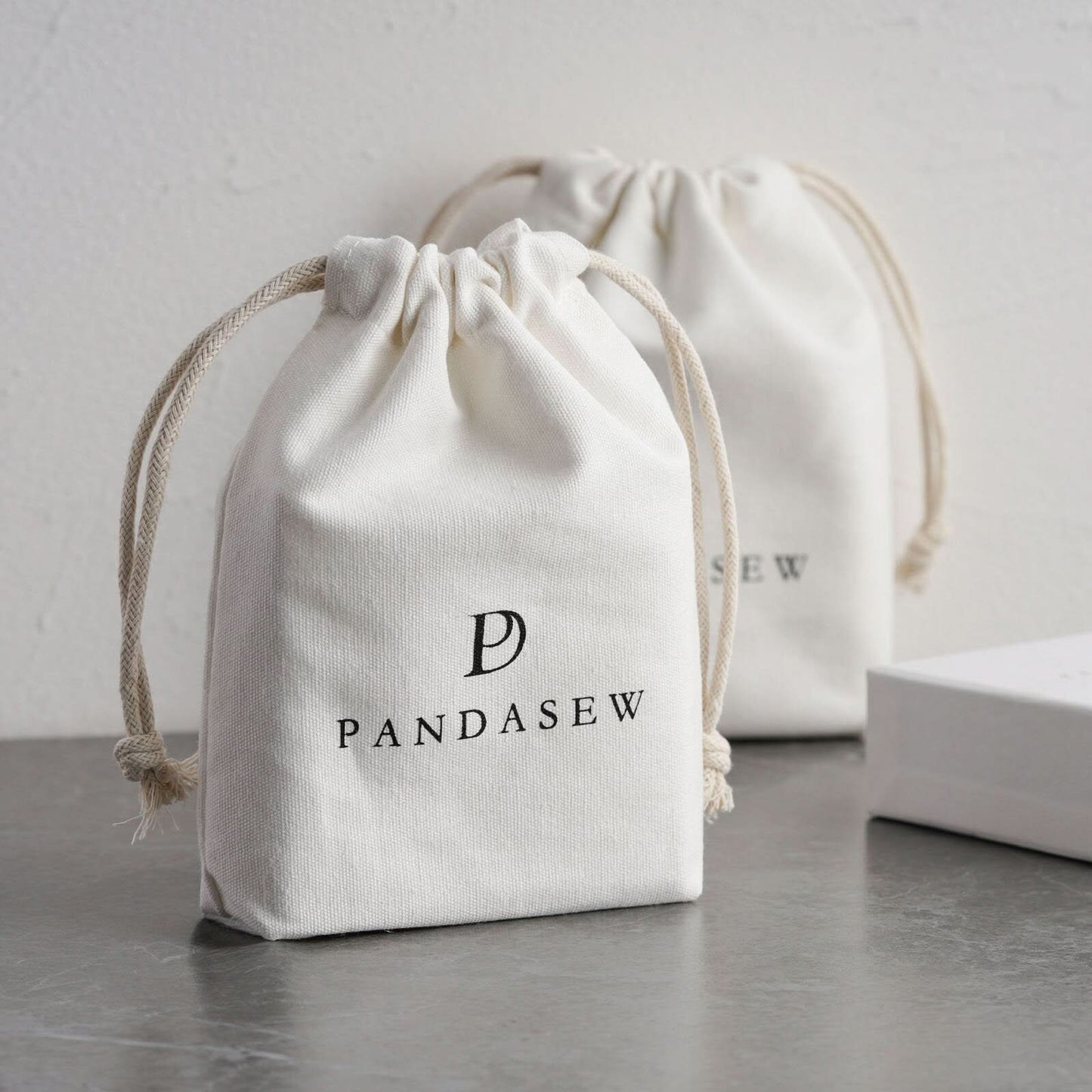 flat bottom canvas drawstring bags, personalized logo Jewelry bag