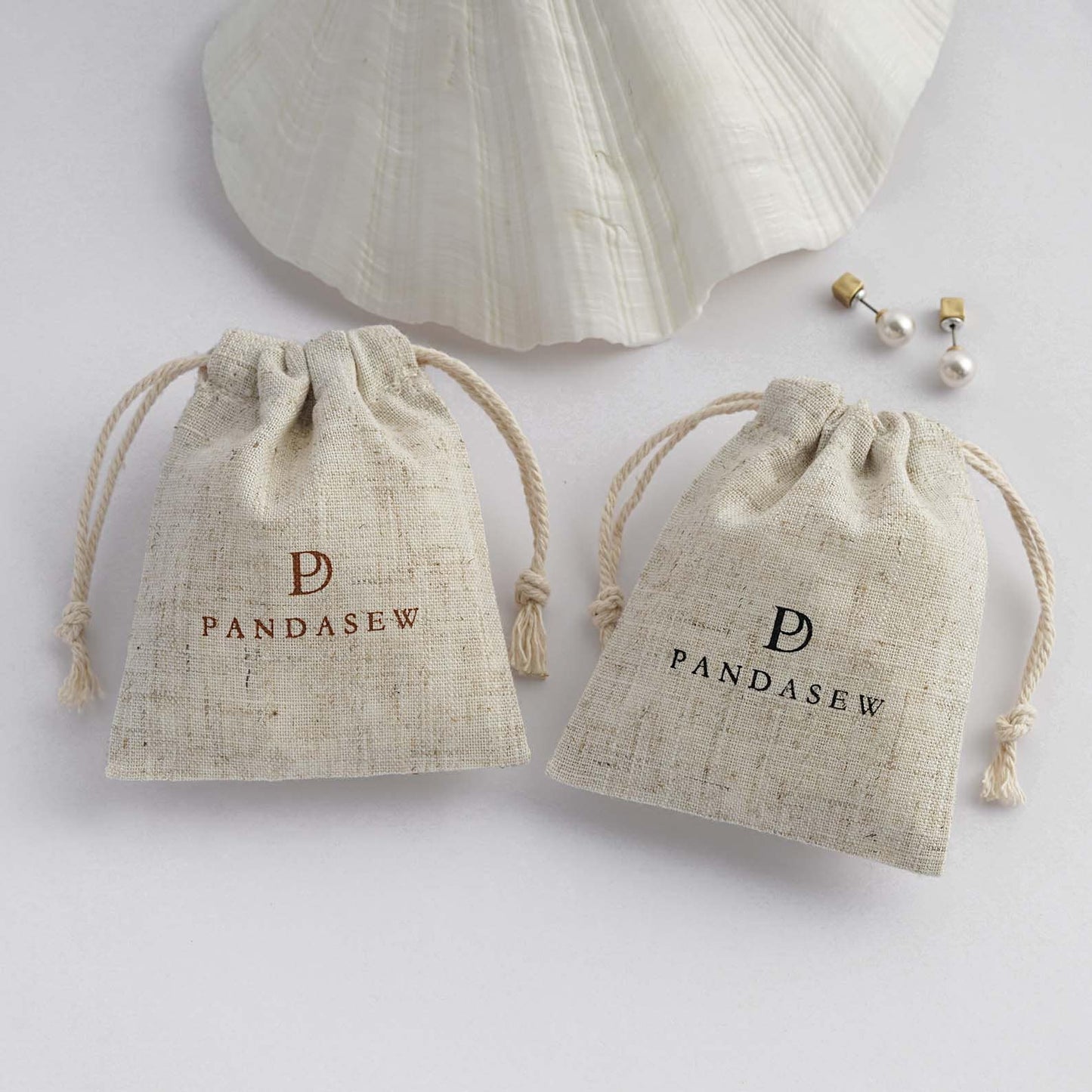 Pandasew Custom Logo 50pcs Linen dust Bags Soap Candle Bags
