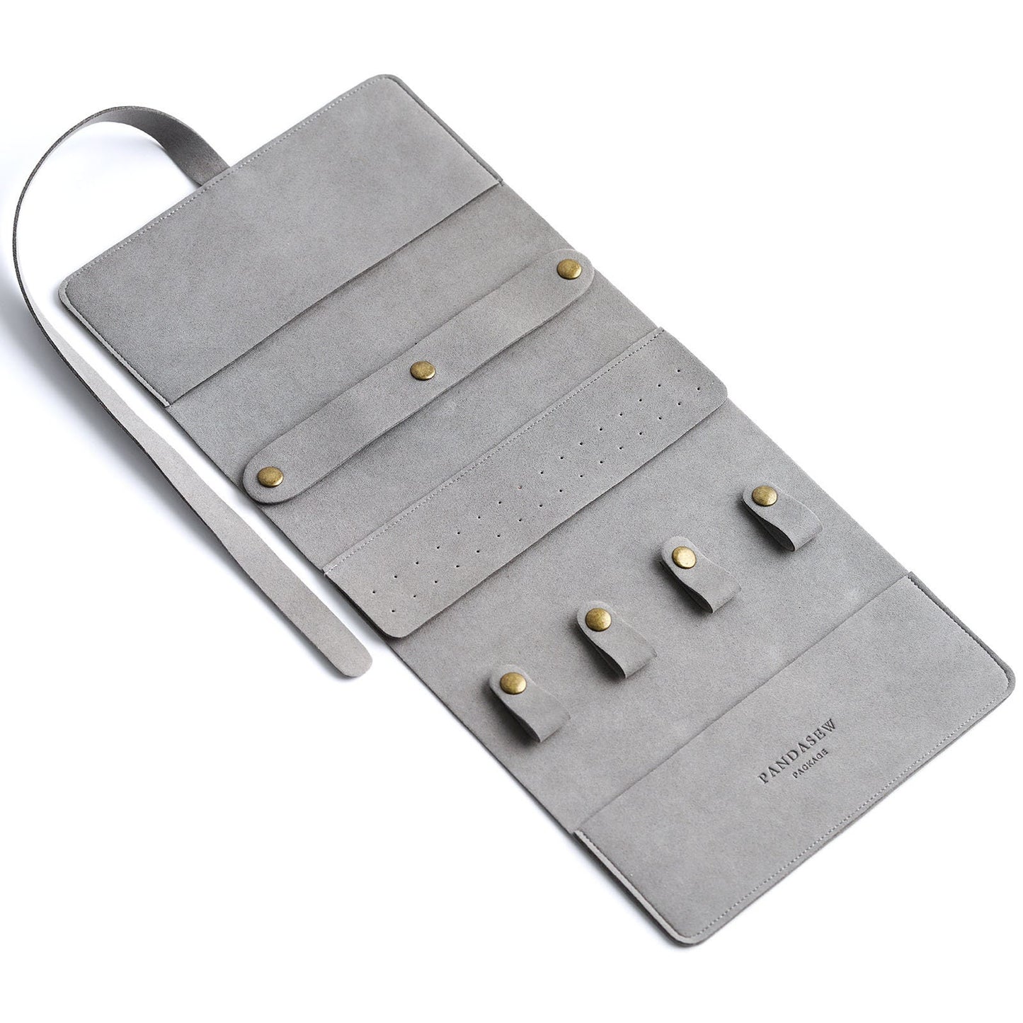 jewelry travel case in gray, travel case with special logo engrave