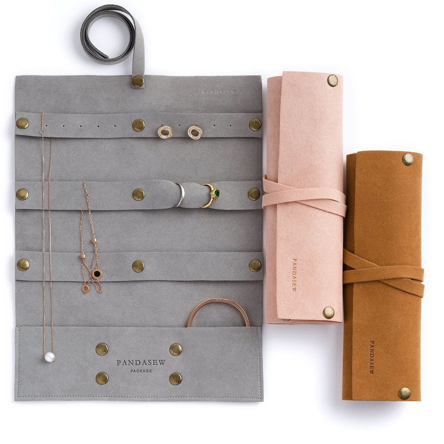 jewelry travel pouch, earring ring necklace pouch, travel Jewelry roll