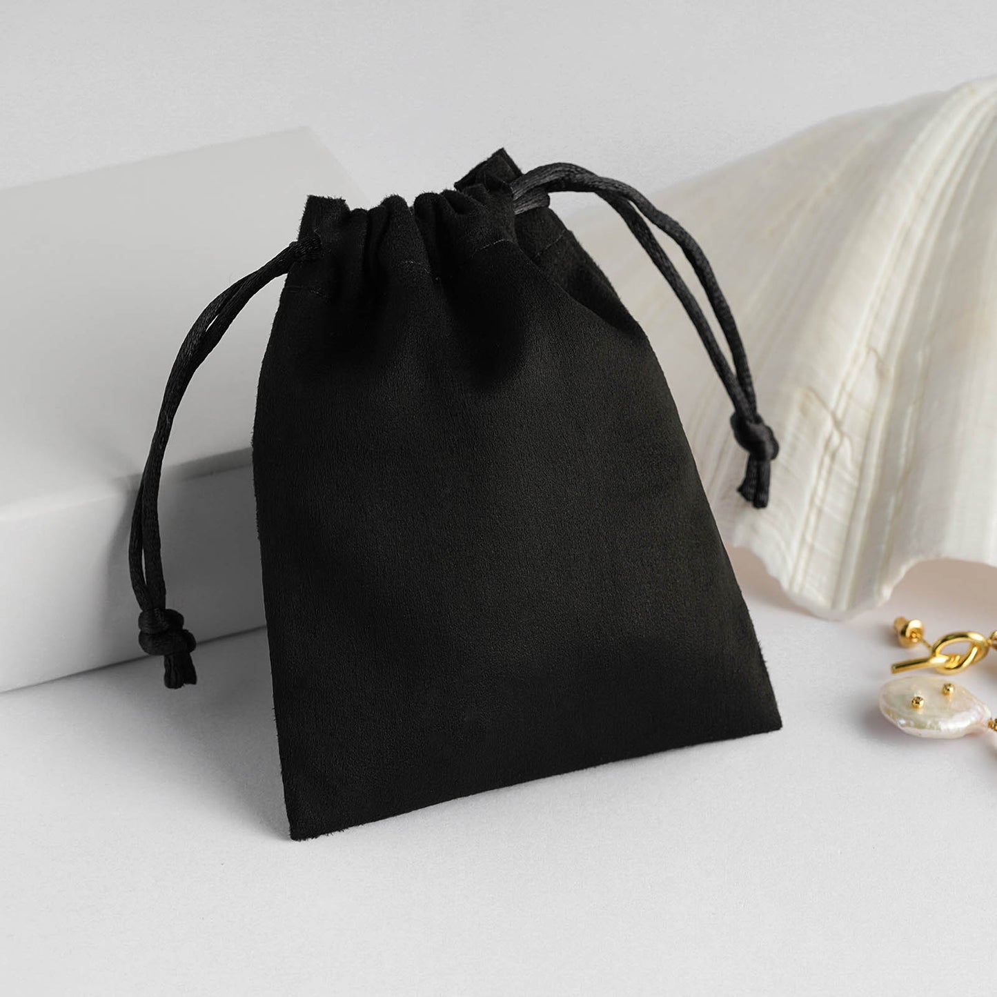 black drawstring bags custom any size