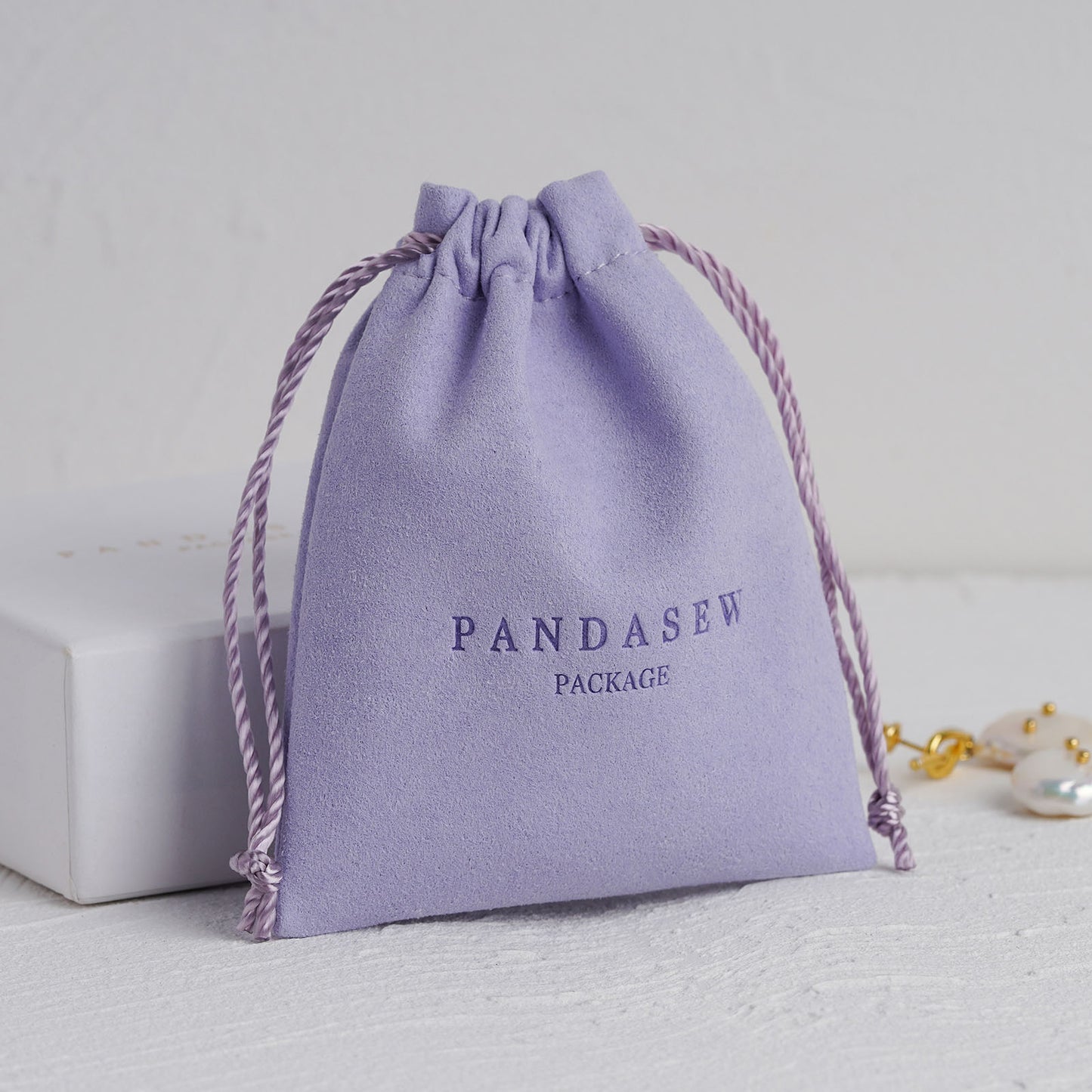 Taro Purple necklace/ring/earring bag