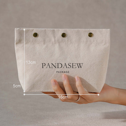 100pcs Custom Snap Cotton Bag flat bottom Gift Packaging: Rigid and Well-tailored B3M-123