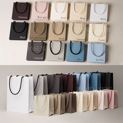 50pcs Customize Paper bag gift package bag with personalized logo wedding bag  Flat Packing STB-002