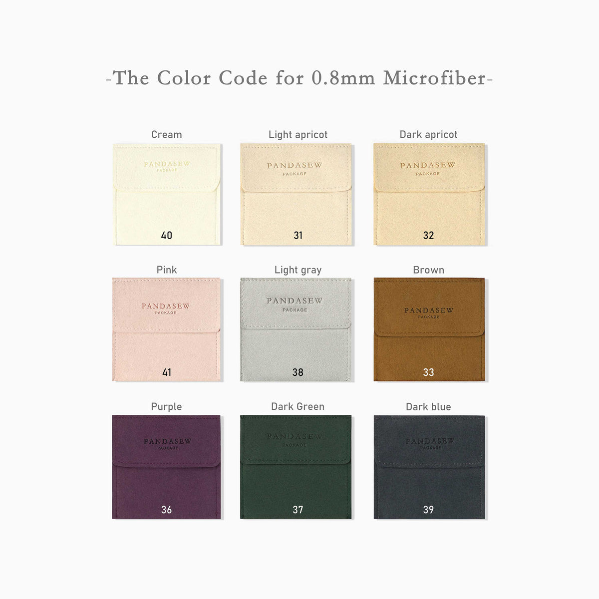 08 microfiber color code