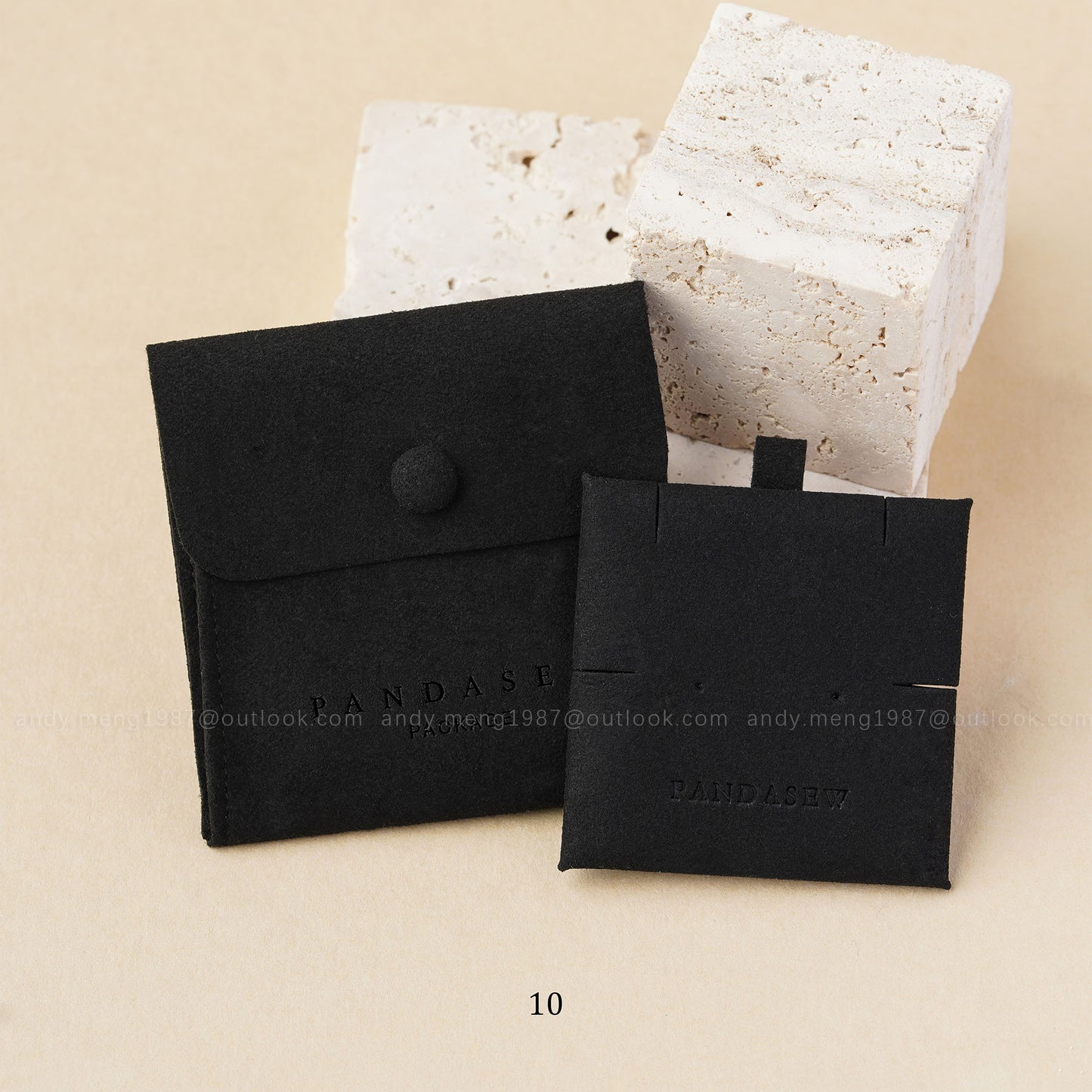 button bag with jewelry insert pad set