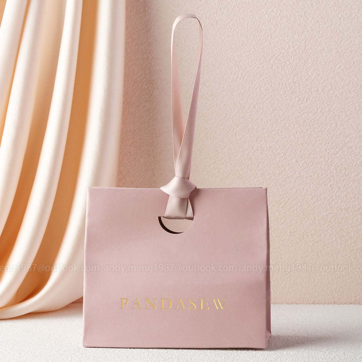 pink paper gift bags, small paper bag 13x15cm