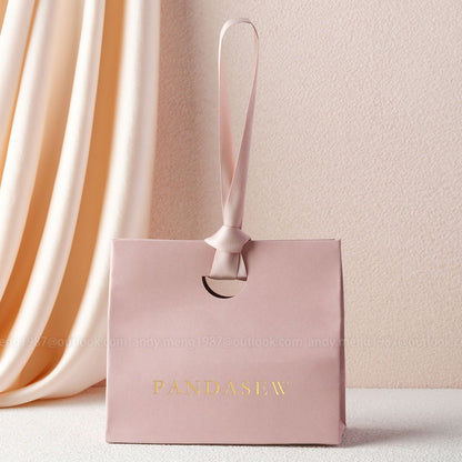 pink paper gift bags, small paper bag 13x15cm