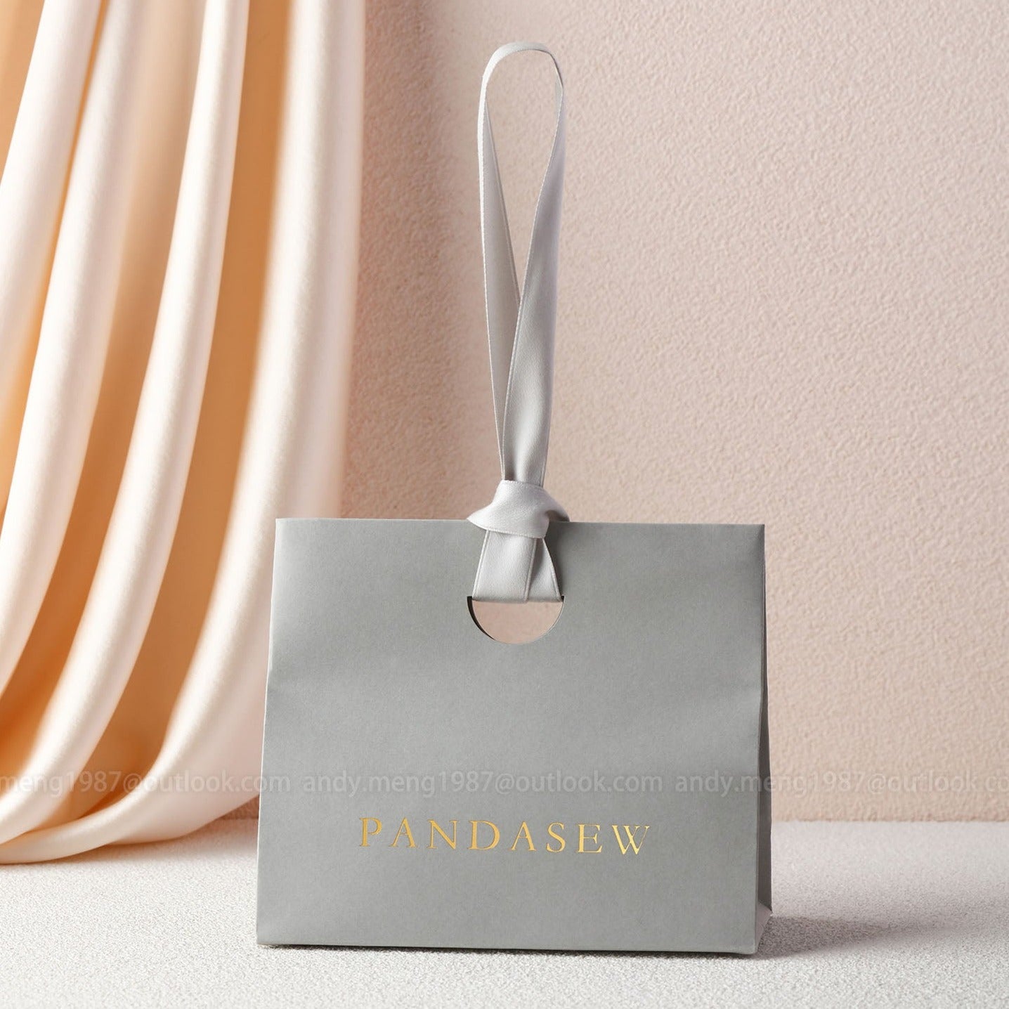 gray paper party bags