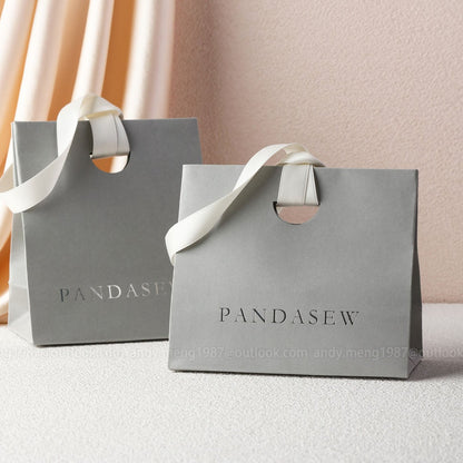 gray tote paper bag