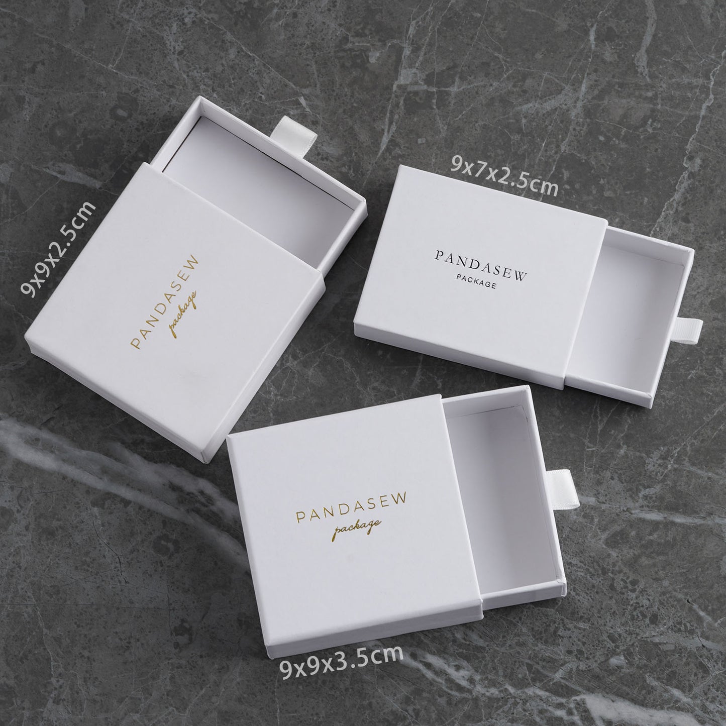 white drawer box custom logo 7x9cm