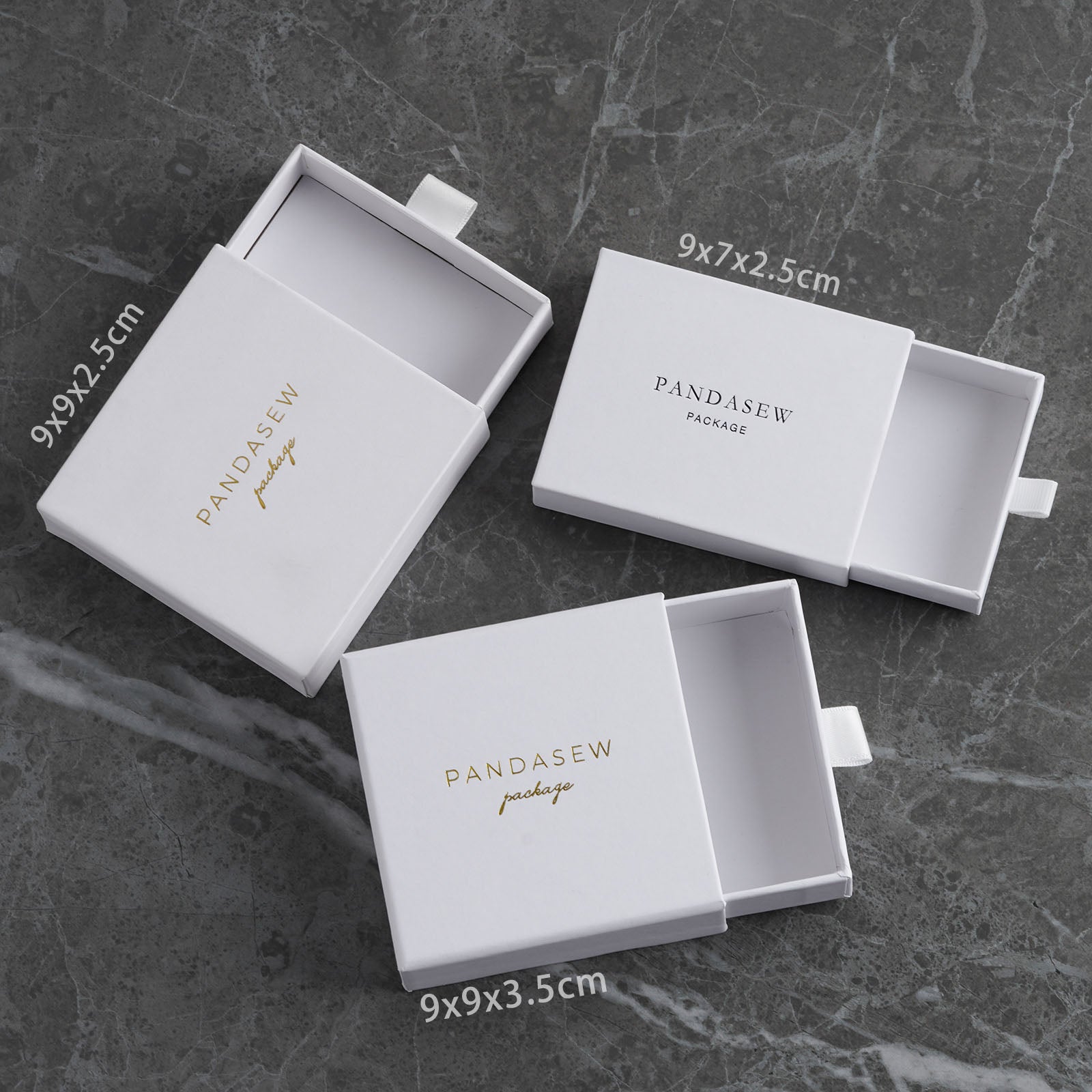 white drawer box custom logo 7x9cm