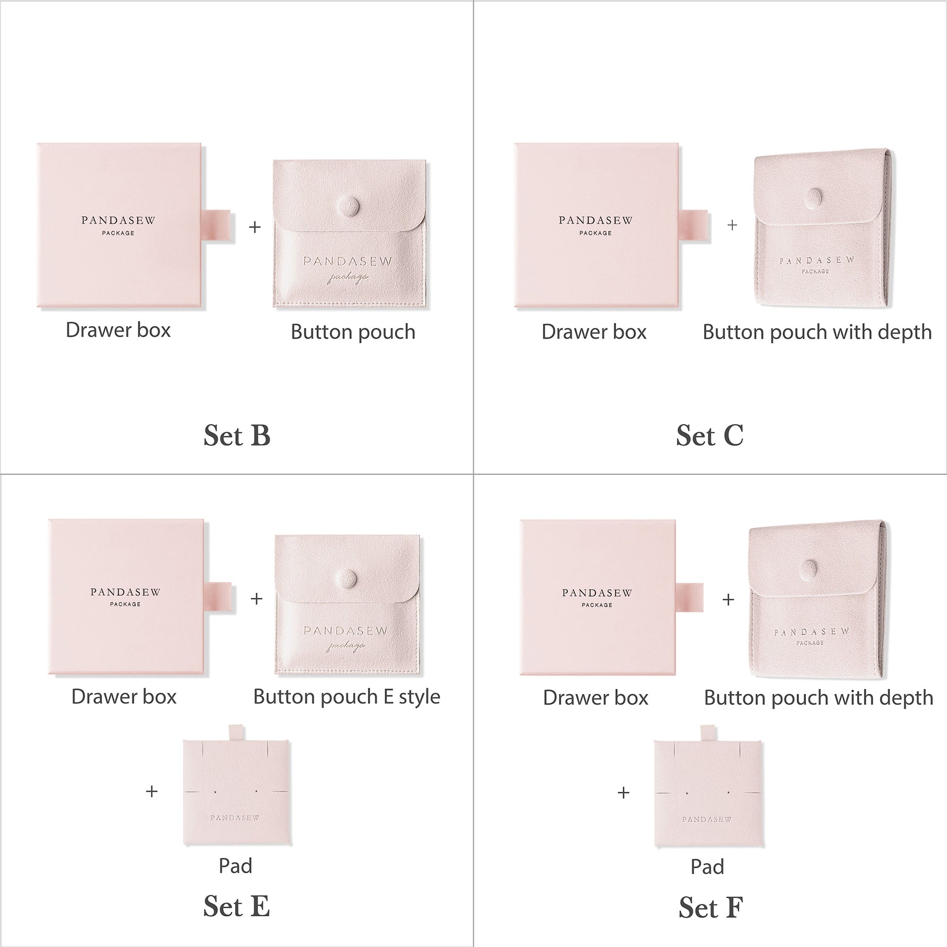 custom jewelry box with button pouch set