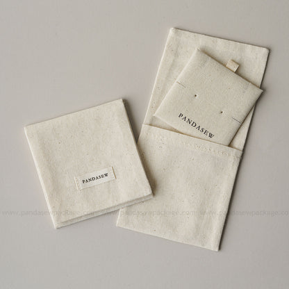 customized necklace and earrings insert pad with flap bag set