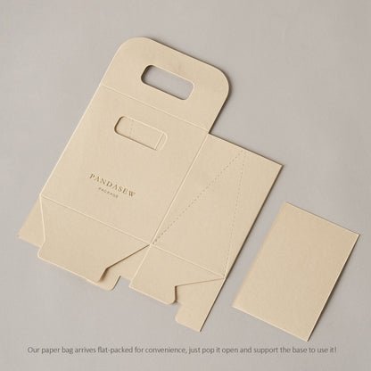 50pcs Customize Paper bag gift package bag with personalized logo wedding bag  Flat Packing STB-002