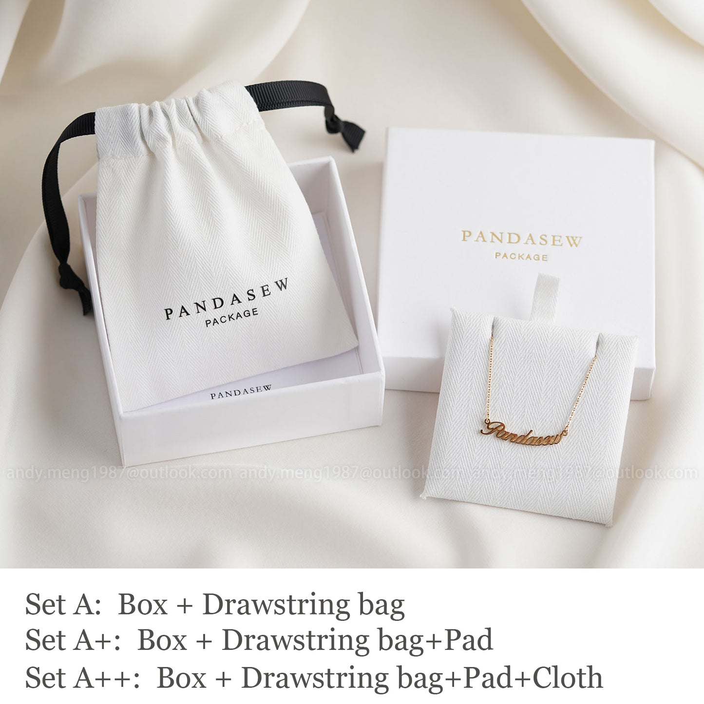 9x9cm Jewelry lid and base box custom logo, box with bag and pad set