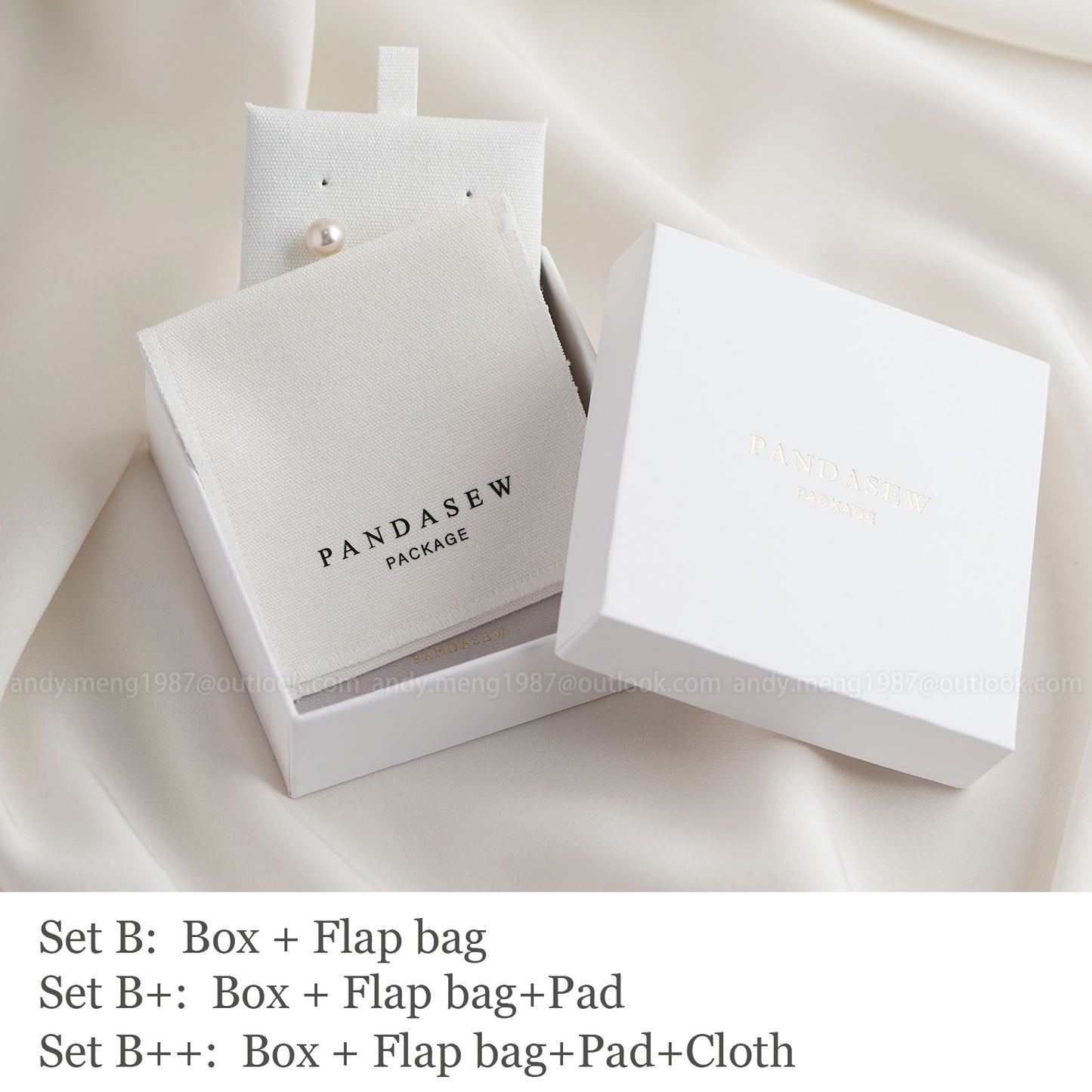 jewelry display boxwith small bags inside