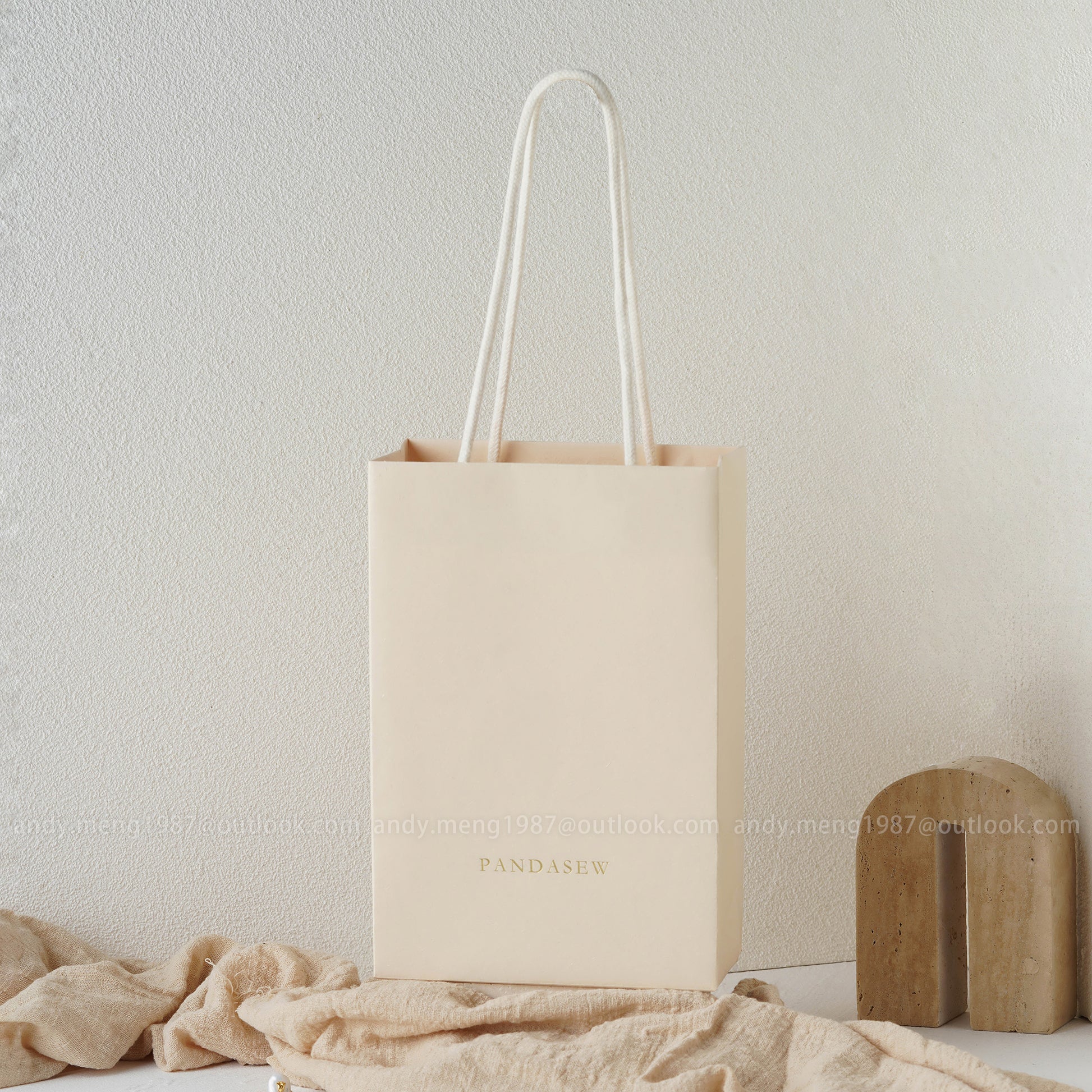 beige packaging bag custom logo wholesale
