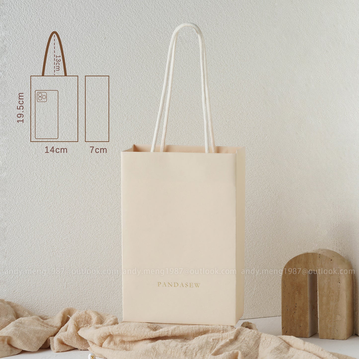 customized paper bags with cotton handles