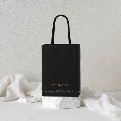 black packaging bag custom logo