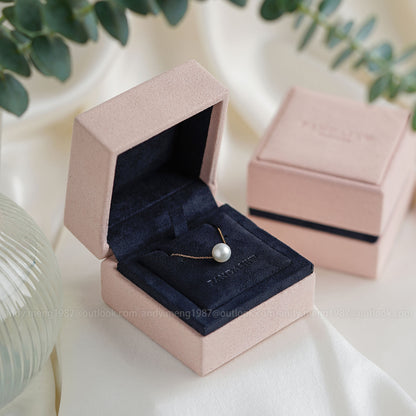 25pcs 6.5x6.5x5.5cm velvet box luxurious earring necklace jewelry package Custom Logo JPH-147