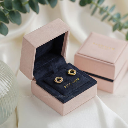 Necklace and earring package with logo