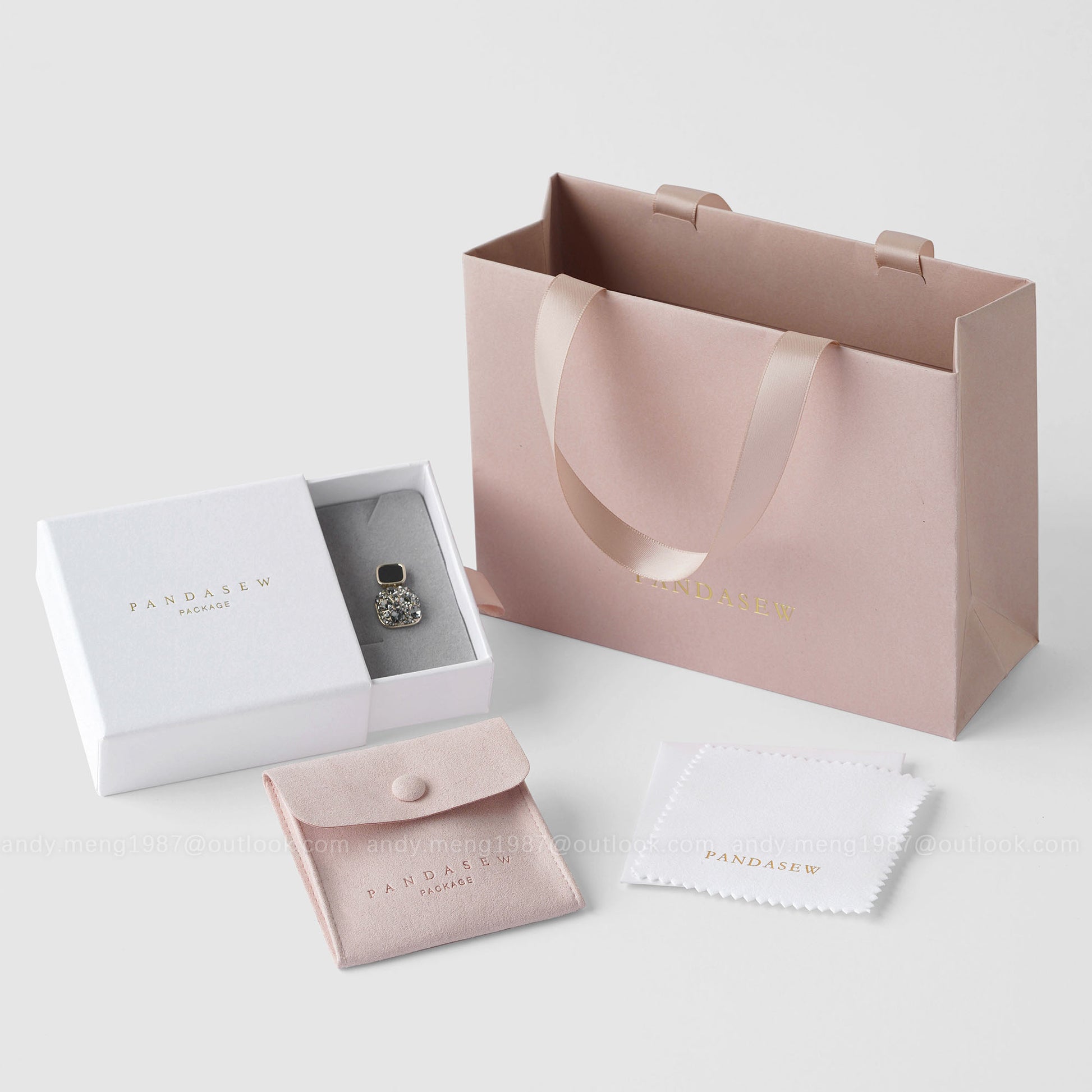 kraft jewelry box, paper bags with handles