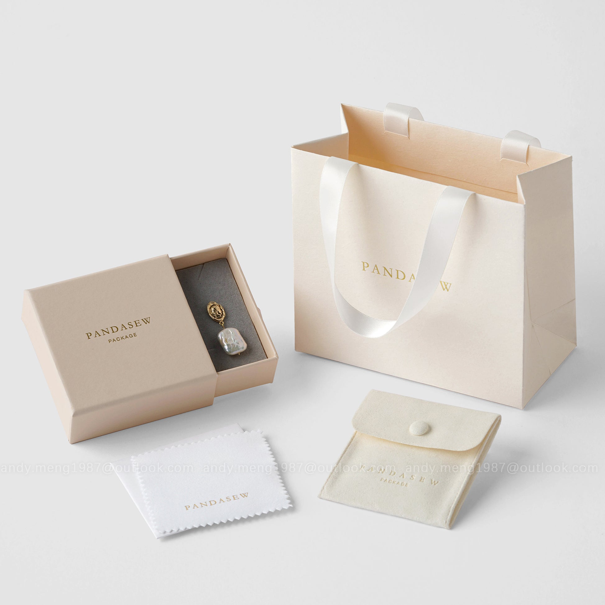 nude paper gift bags custom logo