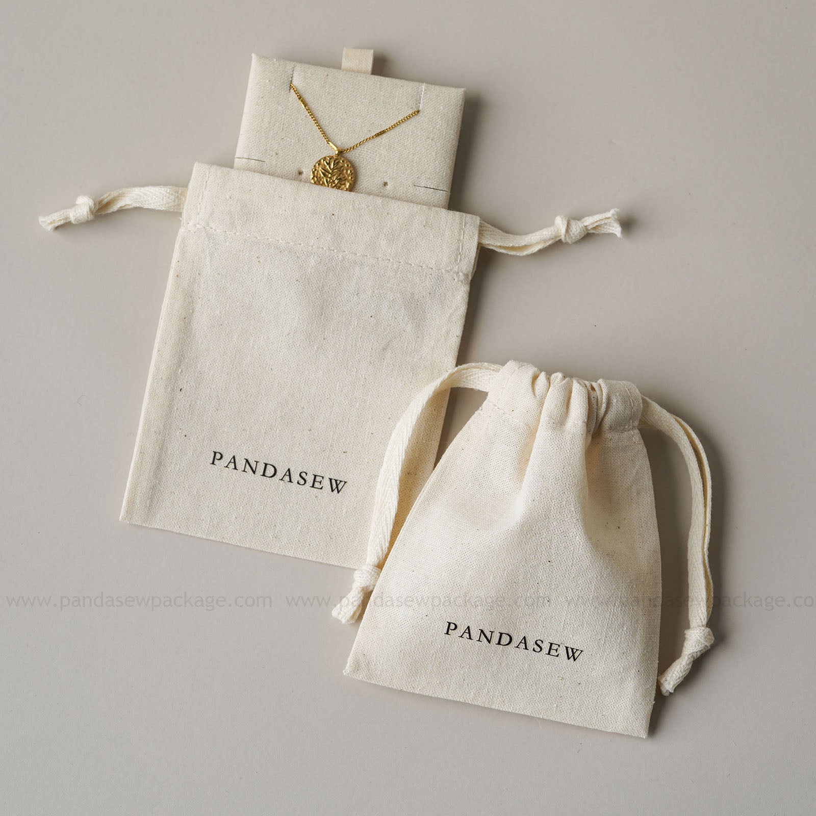 versatile use necklace/earrings pad with package pouch set logo printing