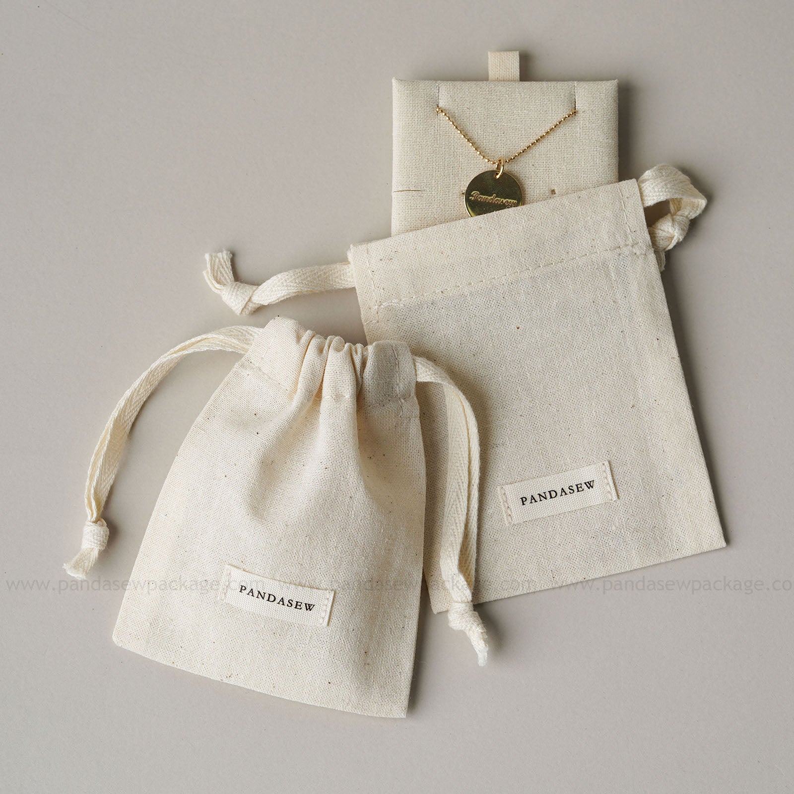 Eco-Friendly cotton jewelry pouch, cloth storage bag I don't regret