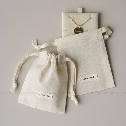 Eco-Friendly cotton jewelry pouch, cloth storage bag I don't regret