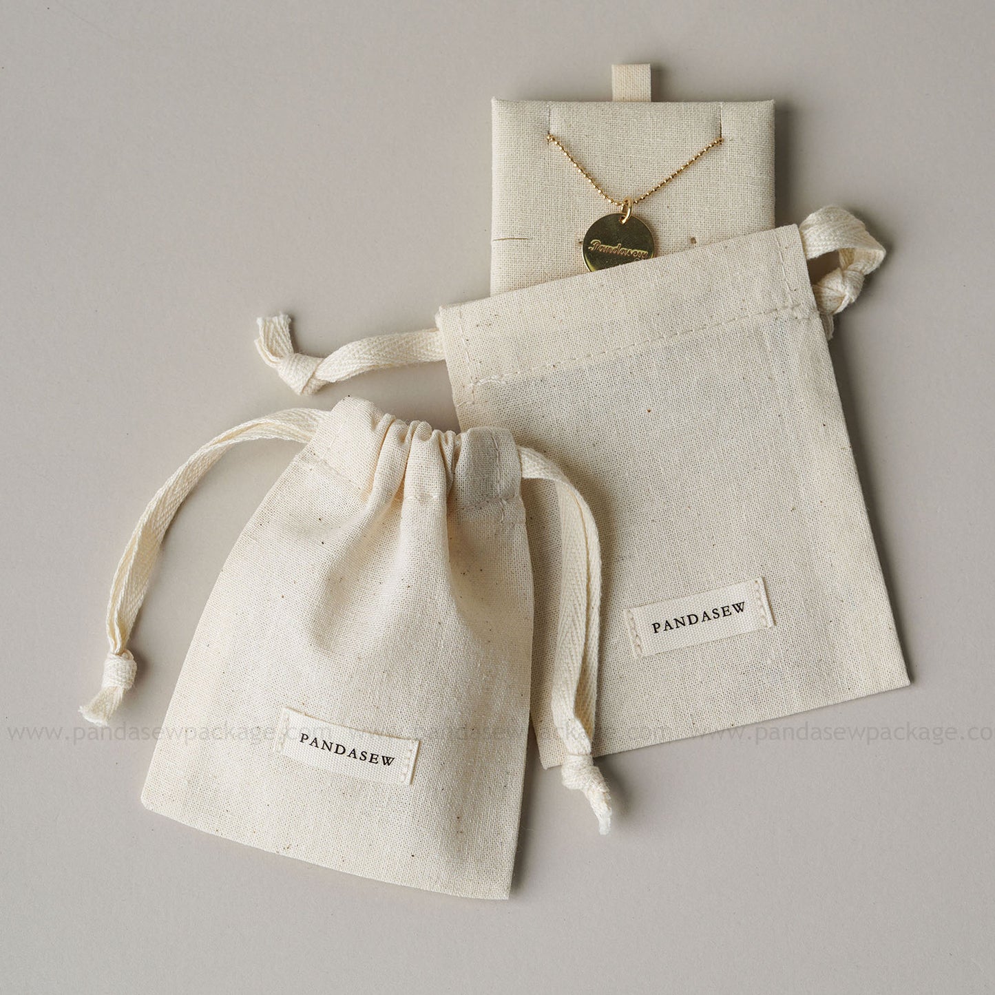 Eco-Friendly cotton jewelry pouch, cloth storage bag I don't regret