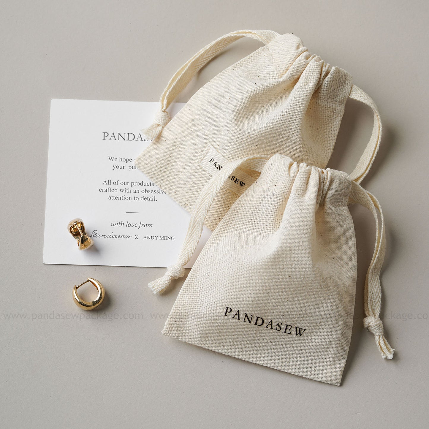 the perfect cotton drawstring bag on Etsy, candles, skin care and soap bag