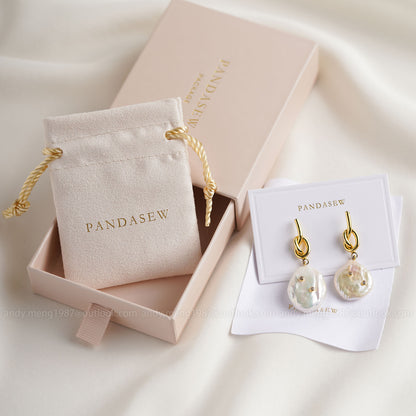 Jewelry package set wheat box with brown bag