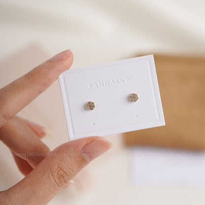 Mini earring cards with logo 3x4cm