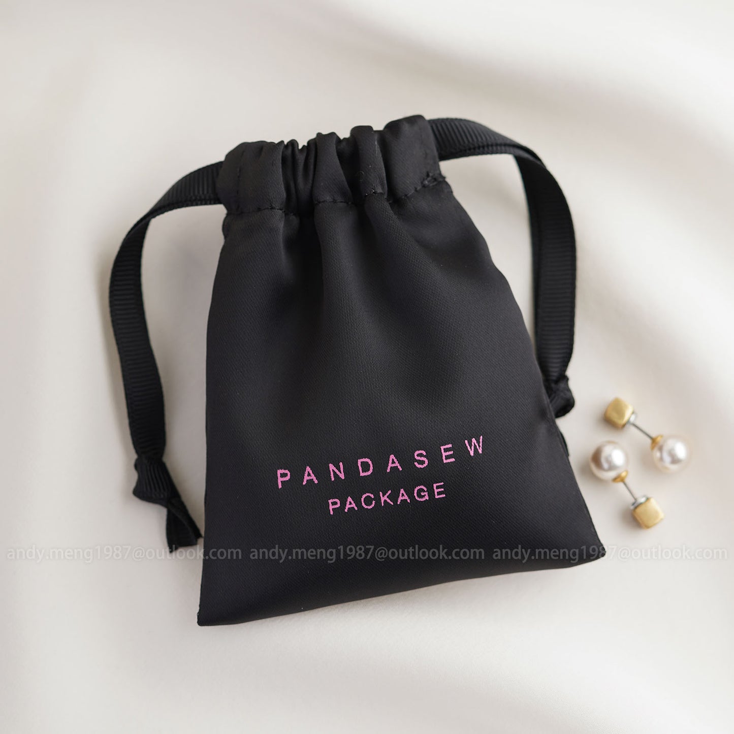 black storage bag custom logo