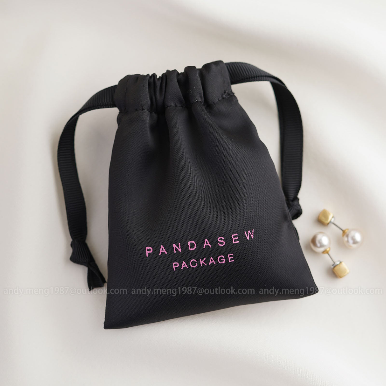 black storage bag custom logo