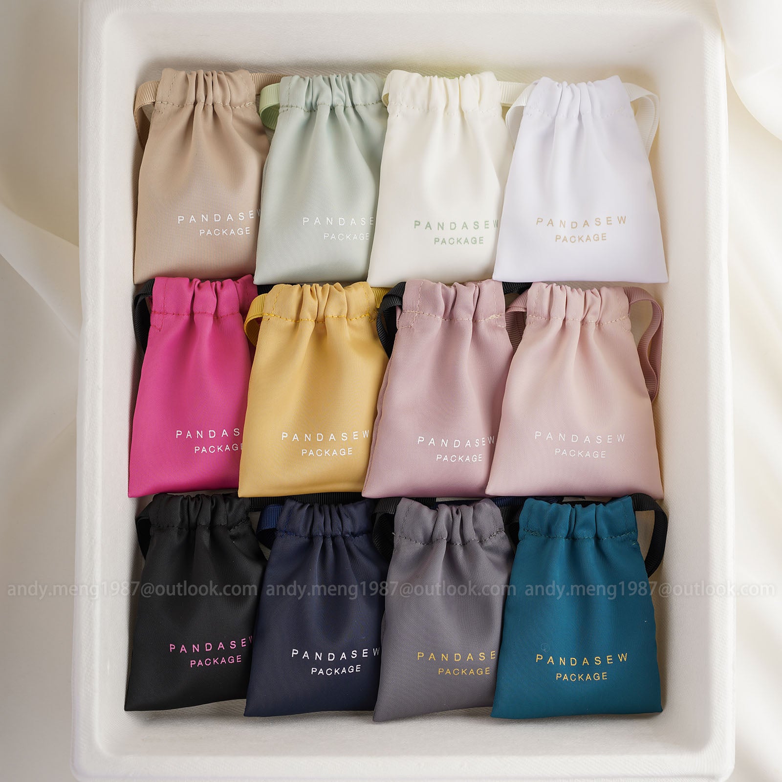 colors of dense thick satin bags