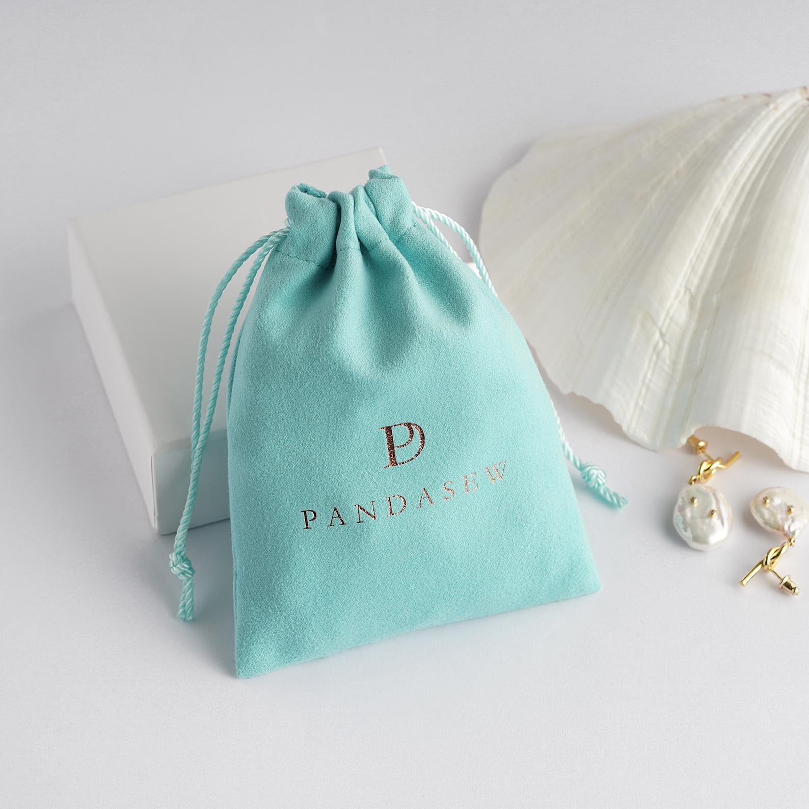 Pandasew velvet personalized clothes bag shoes bag print personalzied logo