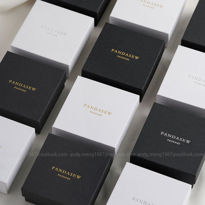 Pandasew white and black jewelry box